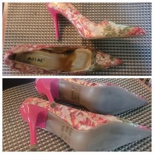 High heeled shoes